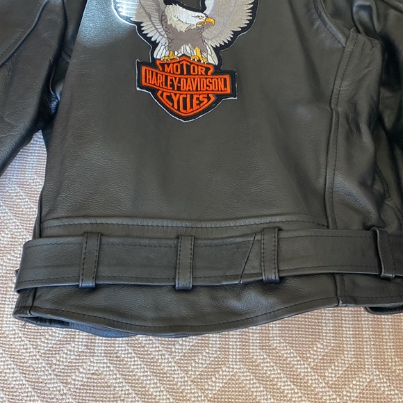 Tannery West Black Leather “Harley Davidson” Jacket, Unisex Size M - Picture 6 of 14